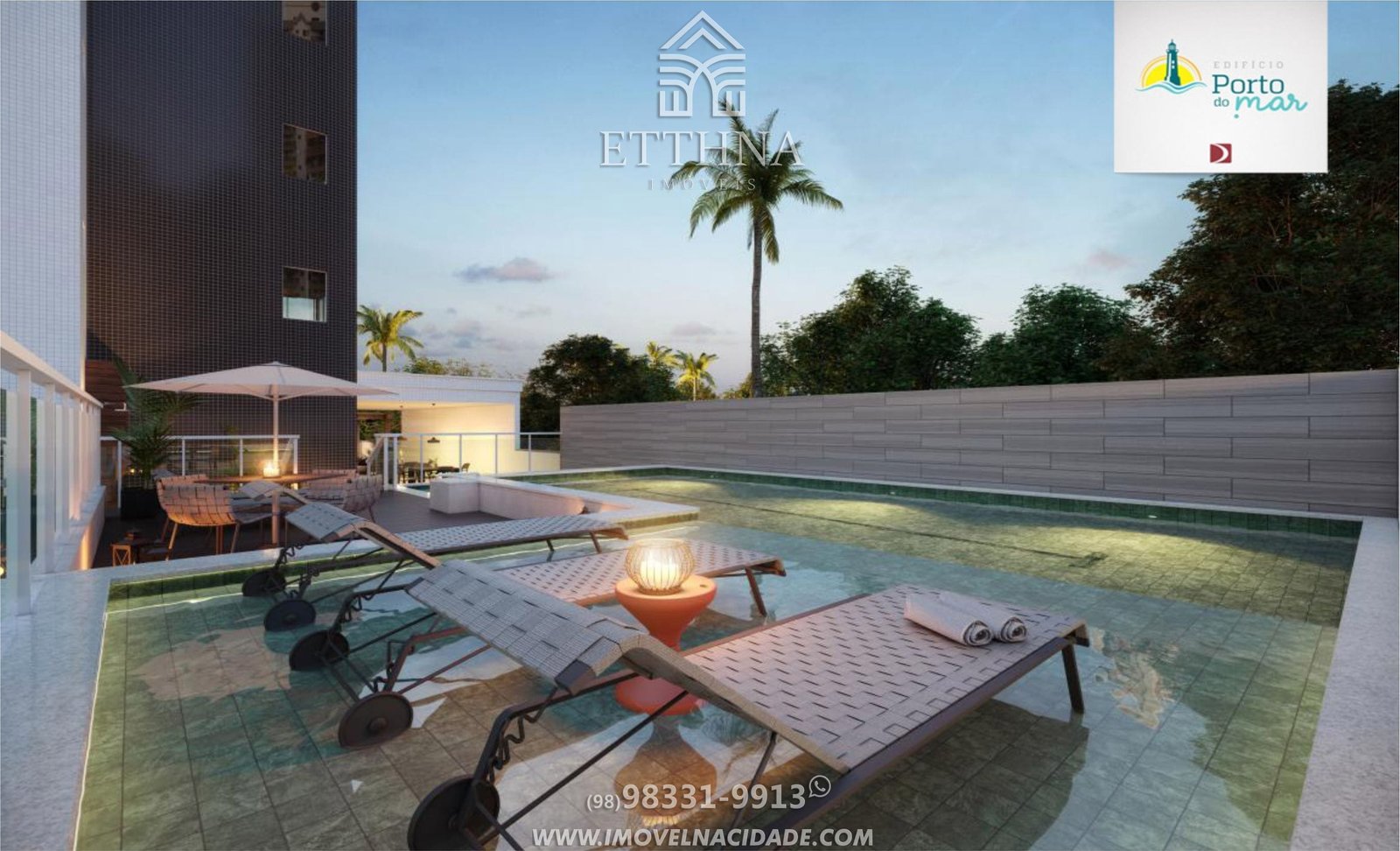 Edifício Porto do Mar, apartamentos na Ponta do Farol, 3 suítes, 141 e 158m², São Luís 5