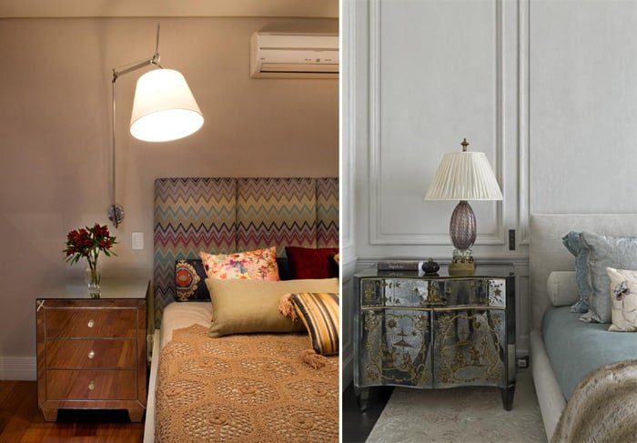 Modelos diferentes e ousados de criado-mudo para se inspirar na decoração do seu quarto 3