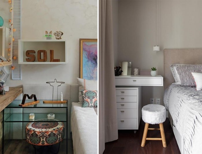 Modelos diferentes e ousados de criado-mudo para se inspirar na decoração do seu quarto 9